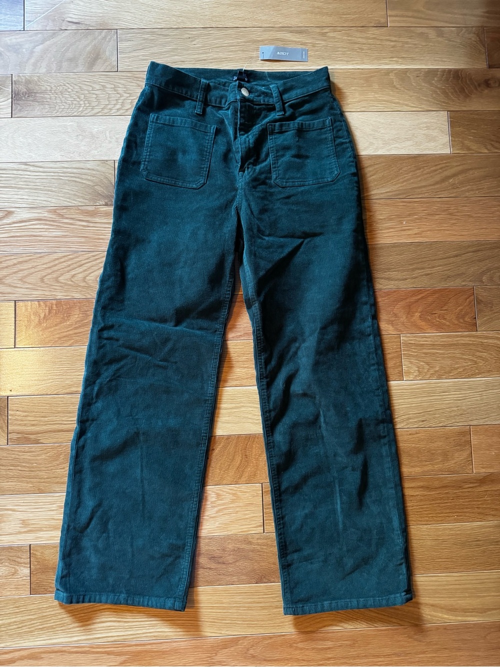 J. Crew Dark Teal Corduroy Straight-Leg Pants